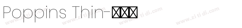 Poppins Thin字体转换